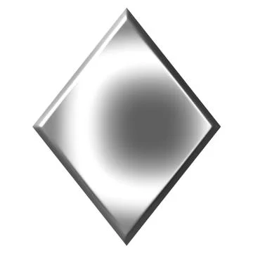 3D Silver Diamond Stock Illustration