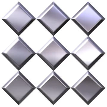 3D Silver Diamonds Stock Illustration