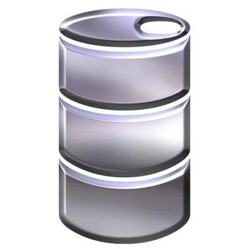 3D Silver Drum Stock Illustration