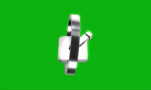 3d silver edit icon spinning on green background for user interface design .. Stock Footage 346499687