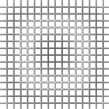 3D Silver Fence Stock Illustration