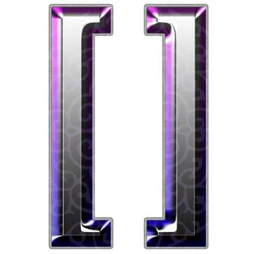 3d silver font Stock Illustration