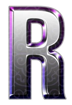 3d silver font Stock Illustration