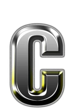 3d silver font Illustrazione stock