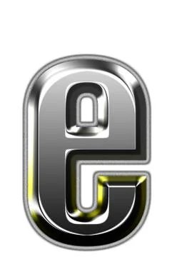 3d silver font Stock-Illustration