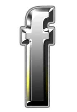 3d silver font Stock Illustration