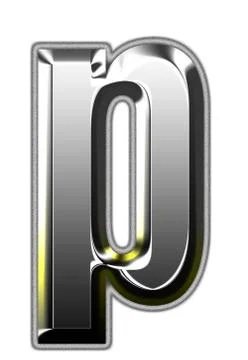 3d silver font Stock Illustration