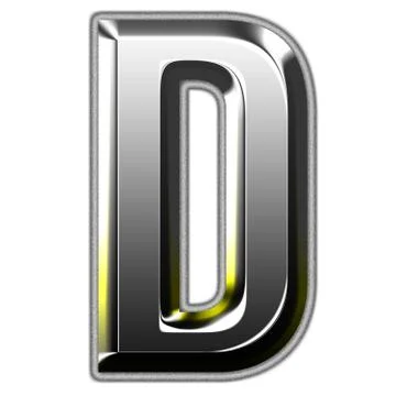 3d silver font illustration Stock Illustration