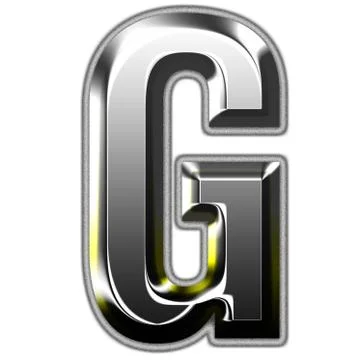 3d silver font illustration Stock Illustration