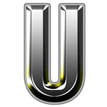 3d silver font illustration Stock Illustration