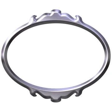 3D Silver Frame Stock Illustration