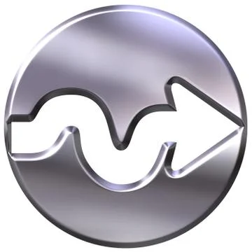 3D Silver Framed Arrow Stock Illustration