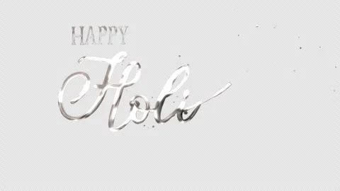 3D Silver Happy Holiday Liquid Text Animation Vídeos de archivo 333840829