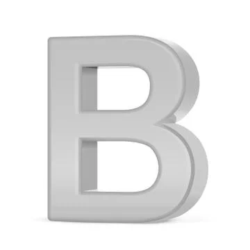 3d silver letter B Stock Illustration