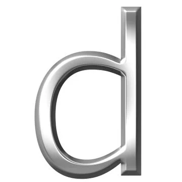 3d silver letter d Stock Illustration