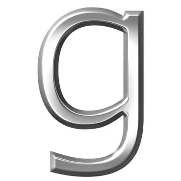 3d silver letter g Stock Illustration