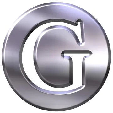 3D Silver Letter G Stock Illustration