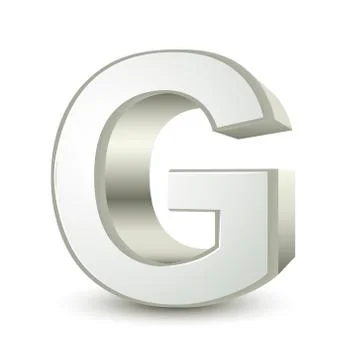 3d silver letter g Illustrazione stock