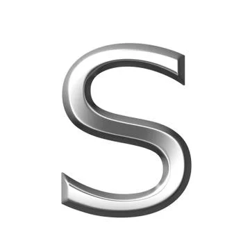 3d silver letter s Stock Illustration