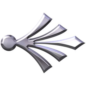 3D Silver Ornament 2 Stock Illustration