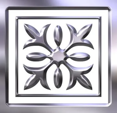 3D Silver Ornament 3 Stock Illustration