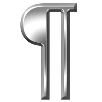 3D Silver Pilcrow Paragraph Symbol Stock Illustration