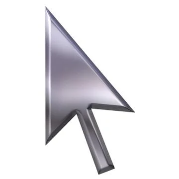 3D Silver Pointer Illustrazione stock