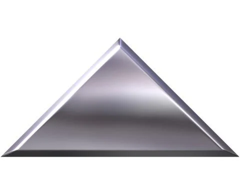 3D Silver Pyramid Stock Illustration