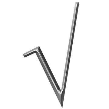 3D Silver Radical Sign Stock Illustration