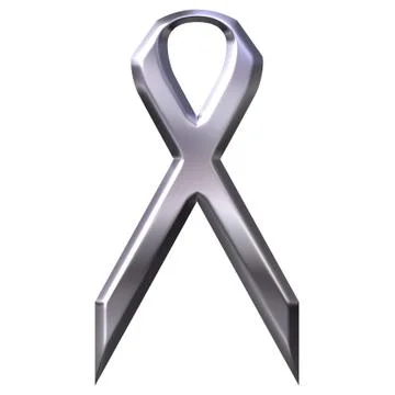 3D Silver Ribbon Stock Illustration