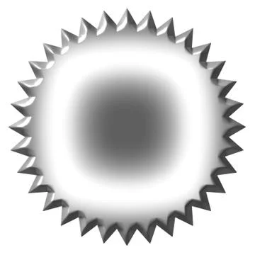 3D Silver Seal Stock Illustration