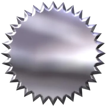 3D Silver Seal Stock Illustration