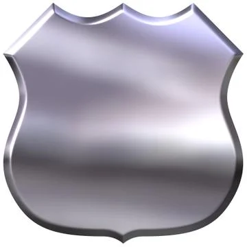 3D Silver Sign Stock Illustration