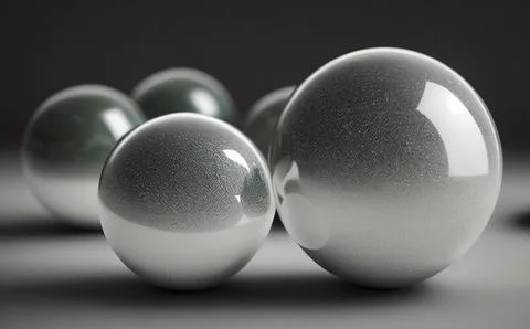 3d silver spheres abstract background Stock Illustration
