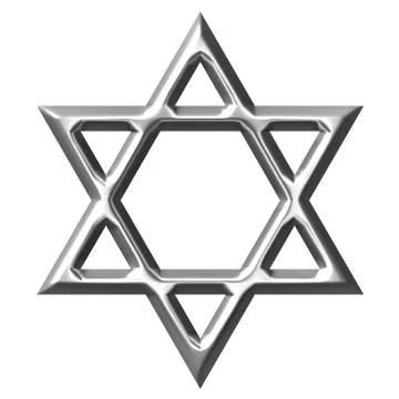 3D Silver Star of David Stock Illustration