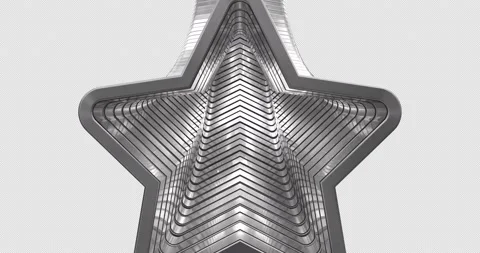 3D Silver Star Transitions Stock Footage 223094816