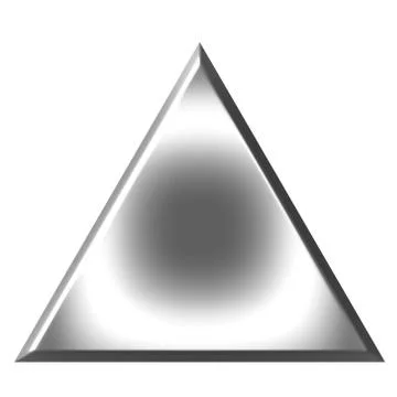 3D Silver Triangle Stock Illustration