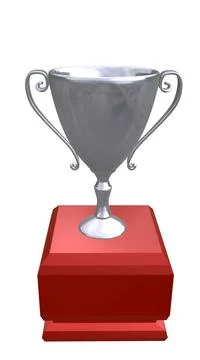 3d silver trophy Stock Illustration