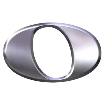 3D Silver Whole Note Stock Illustration