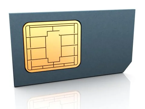 3d sim card Stock Illustration