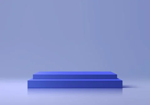 3D simple and elegant blue podium Stock Illustration