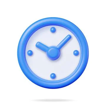 3D Simple Classic Round Wall Clock Isolated Stock-Illustration