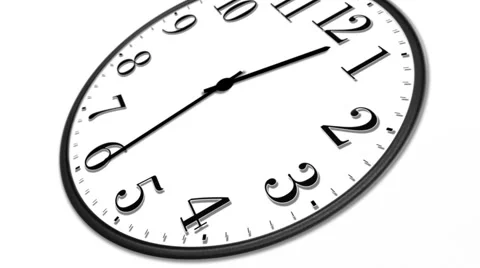 3D Simple Clock Stock Footage 5297238