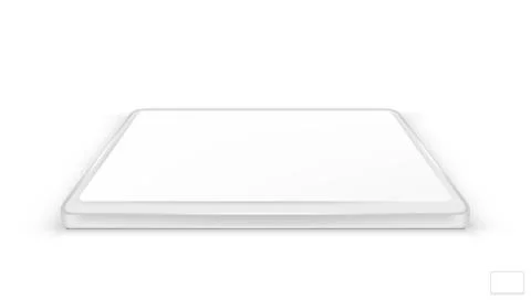 3D Simple White Computer Tablet Perspective View Stock Illustration