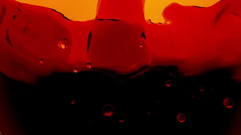 3d simulation of tea colored liquid following into mug Stock Footage 267361174