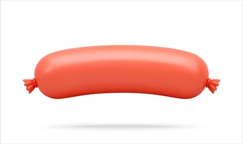 3D Single sausage icon. Stock Illustration