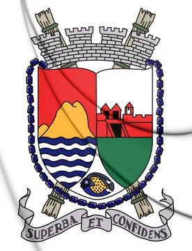 3D Sint Eustatius coat of arms. 3D Illustration. Stock Illustration