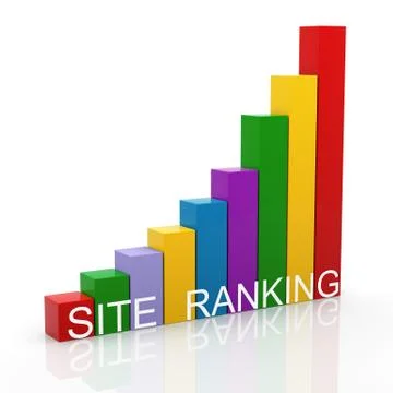 3d site ranking progress bars Stock Illustration
