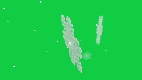 3D six-armed snowflake rotating, tilting after camera shift on transparent bg, Stock Footage 339197977