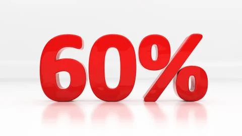 3d sixty percent Stock Illustration